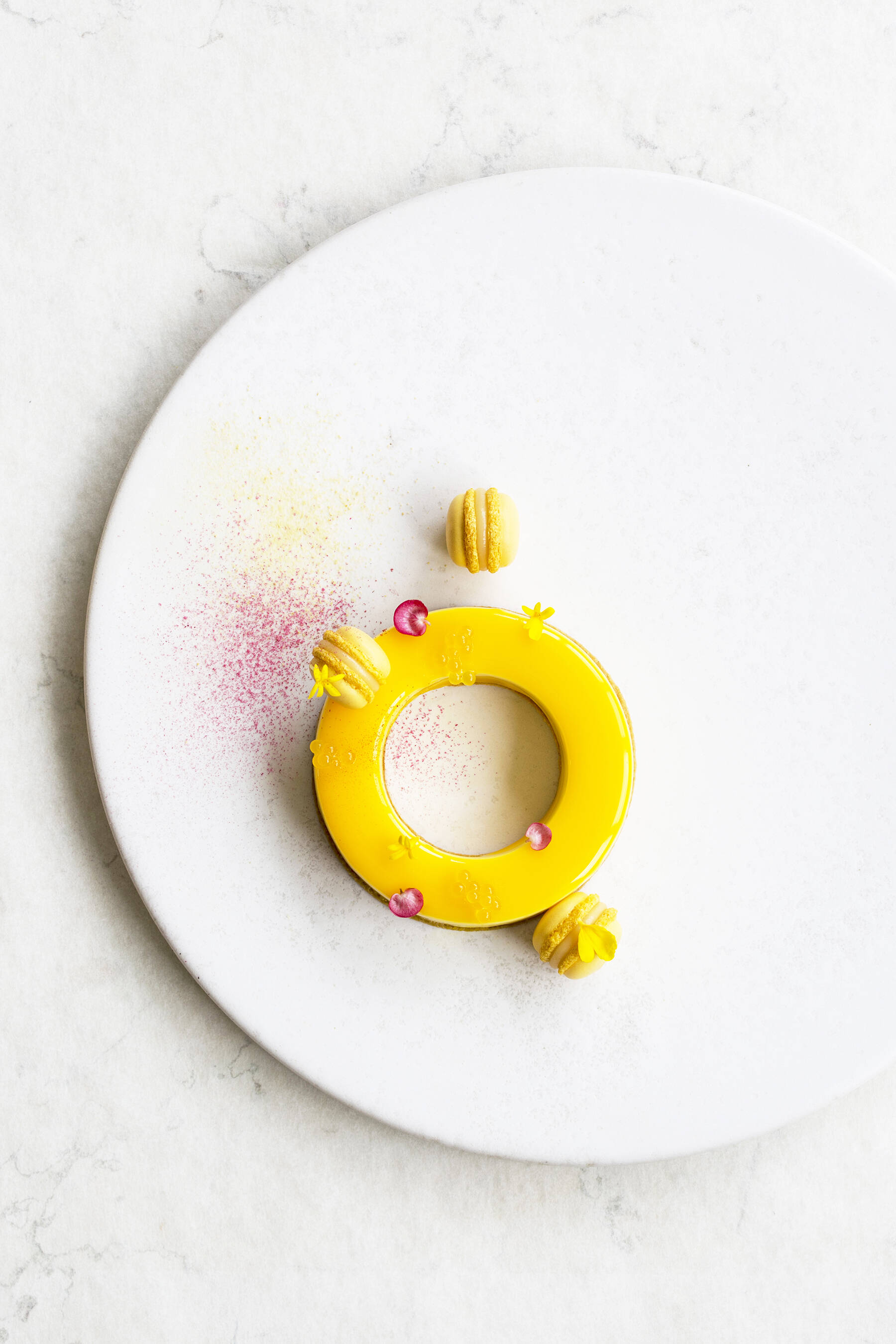 Passion fruit hazelnut cake
