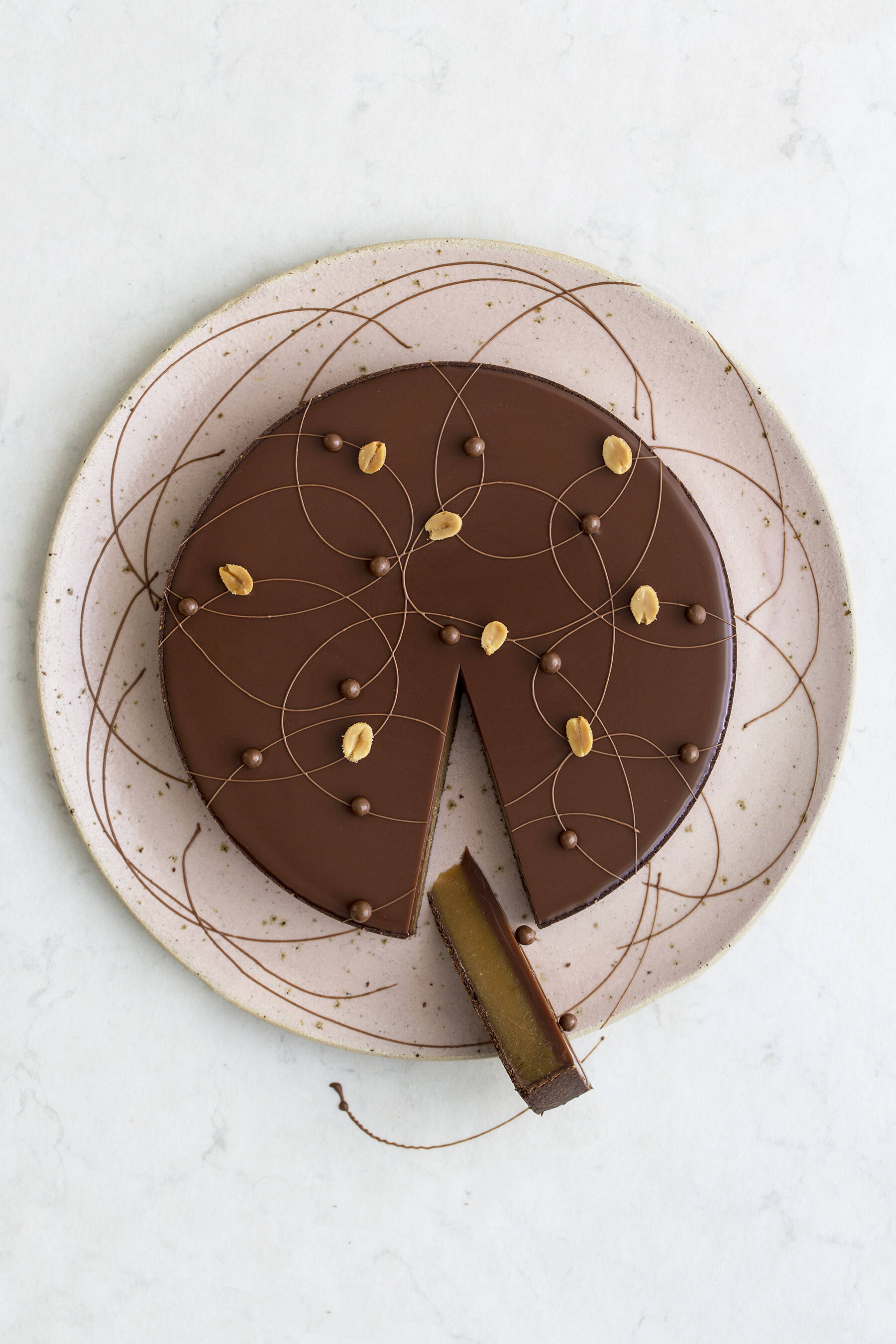 Peanut butter chocolate tart