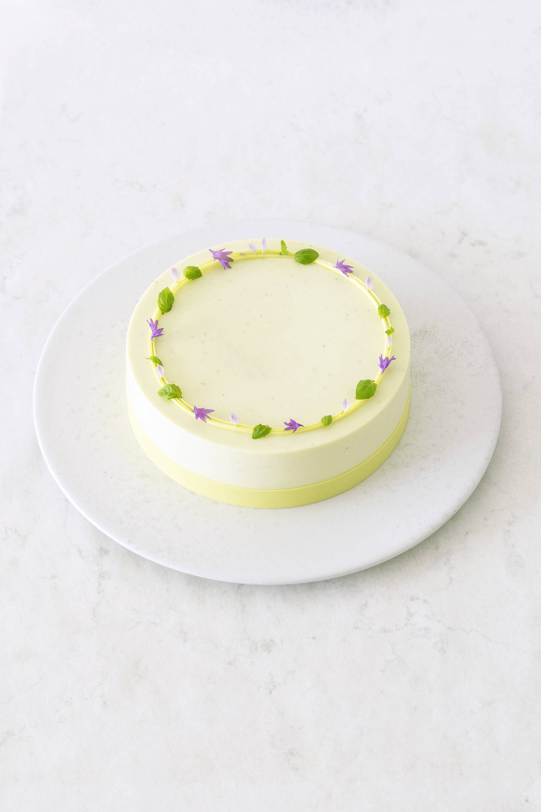 Pistachio basil lime cake
