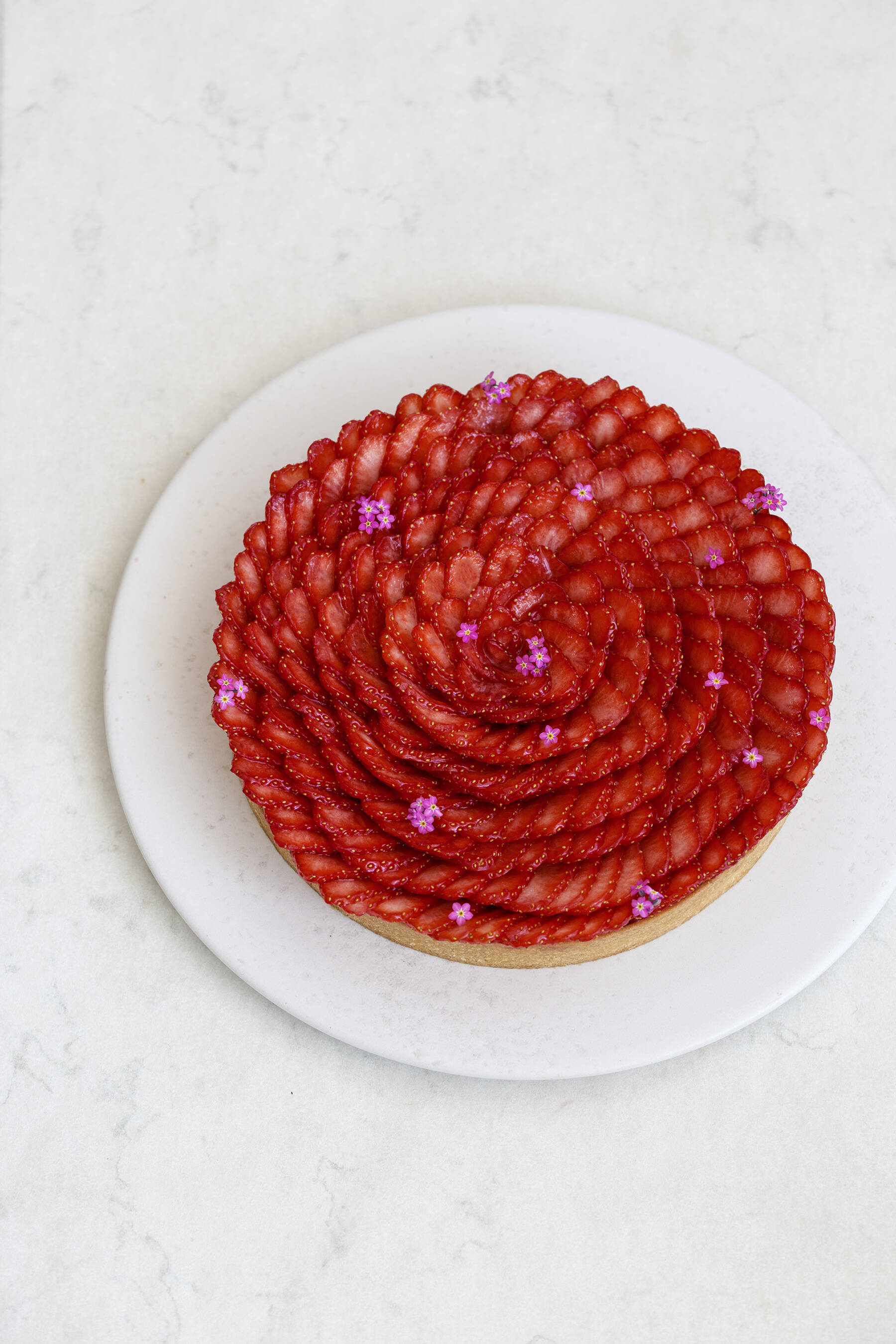 Strawberry vanilla tart