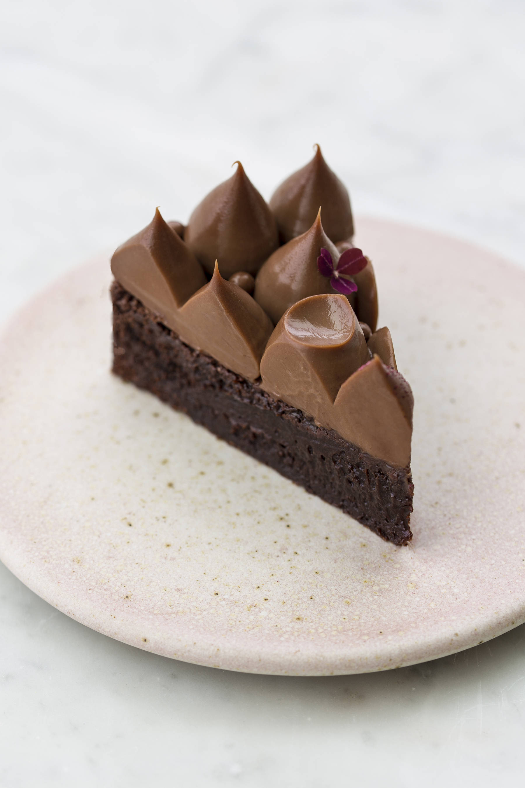 Coffee brownie with coffee cremeux