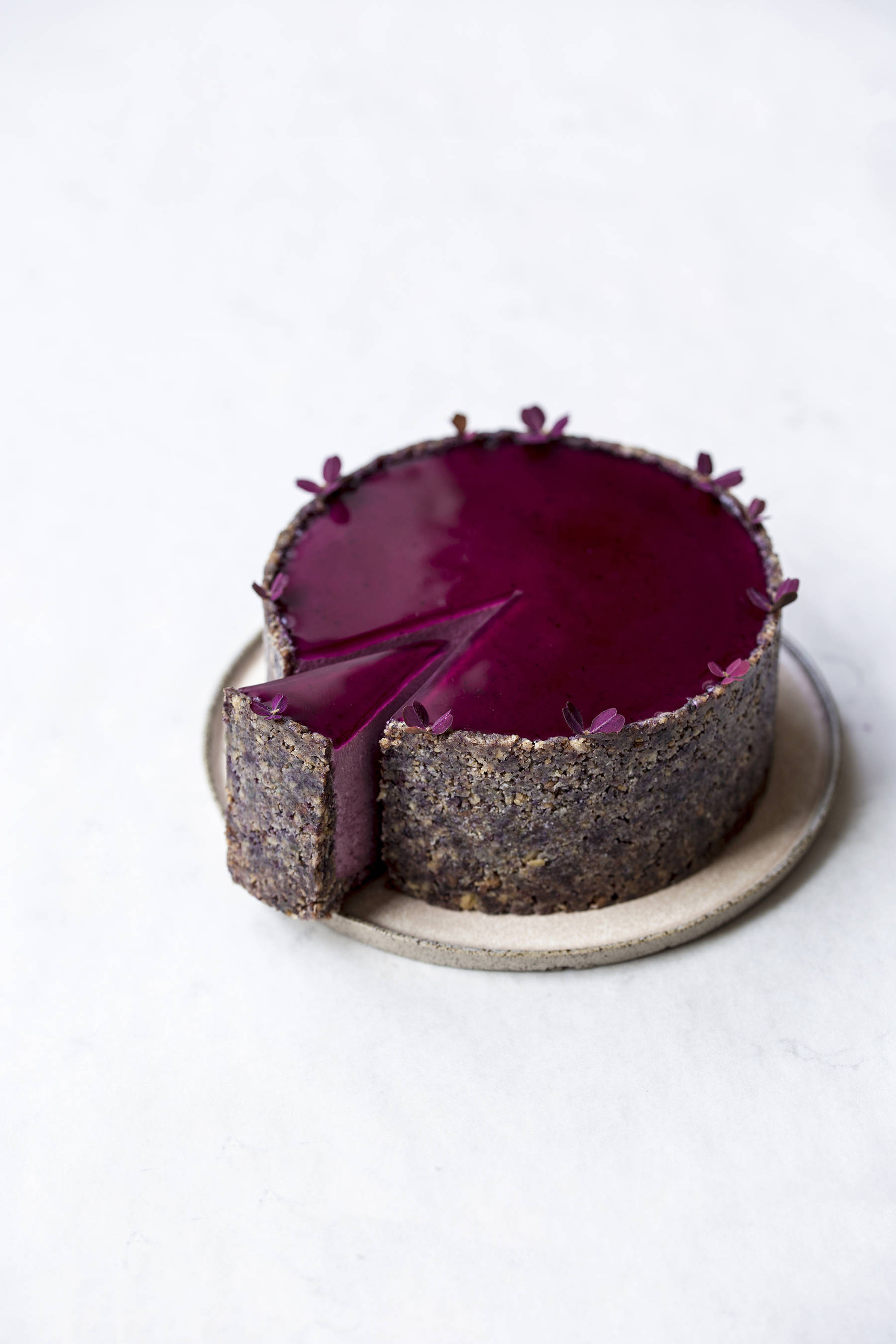 Blueberry liquorice cheese cake