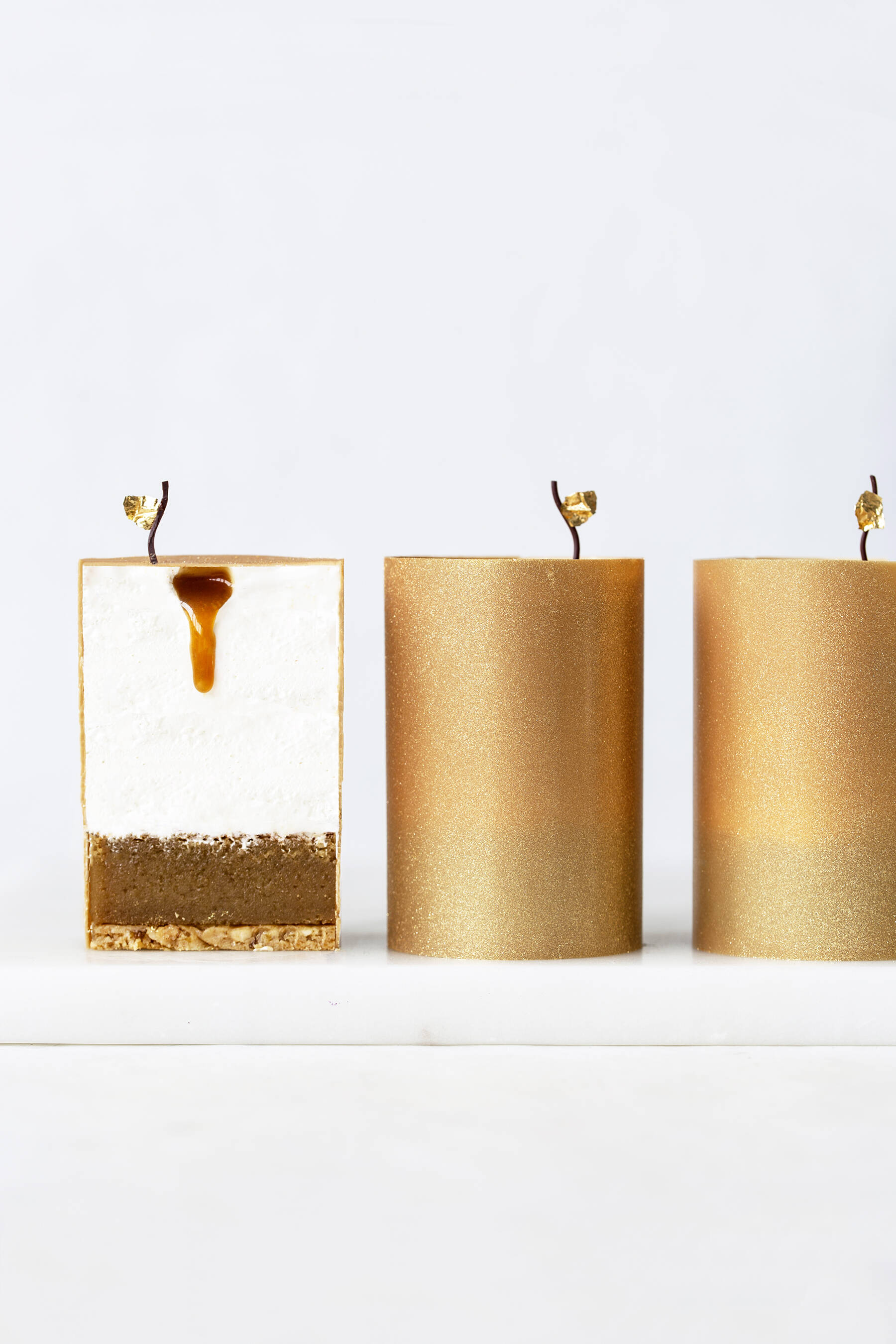 Passion fruit caramel table bombs