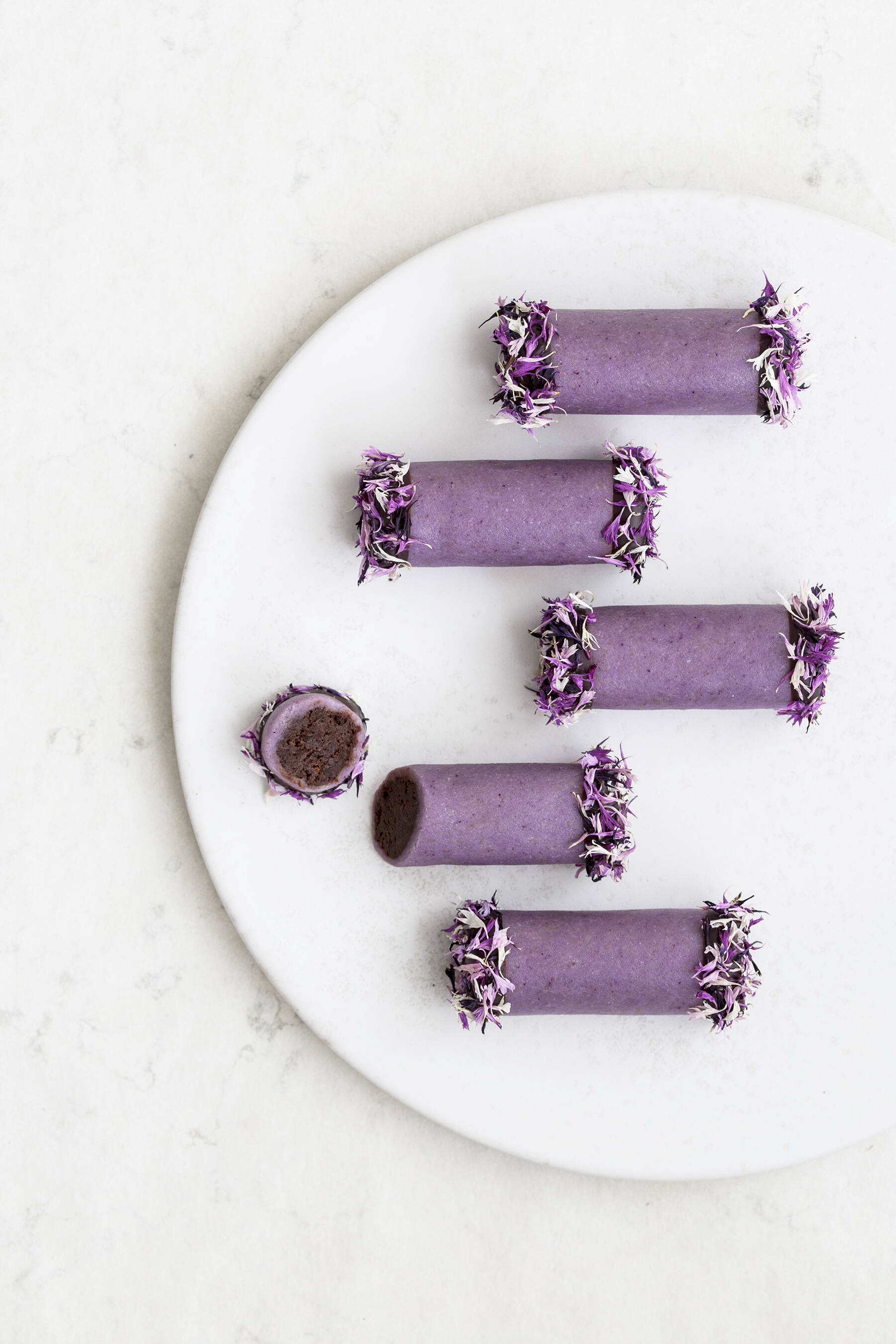 Blueberry rum logs
